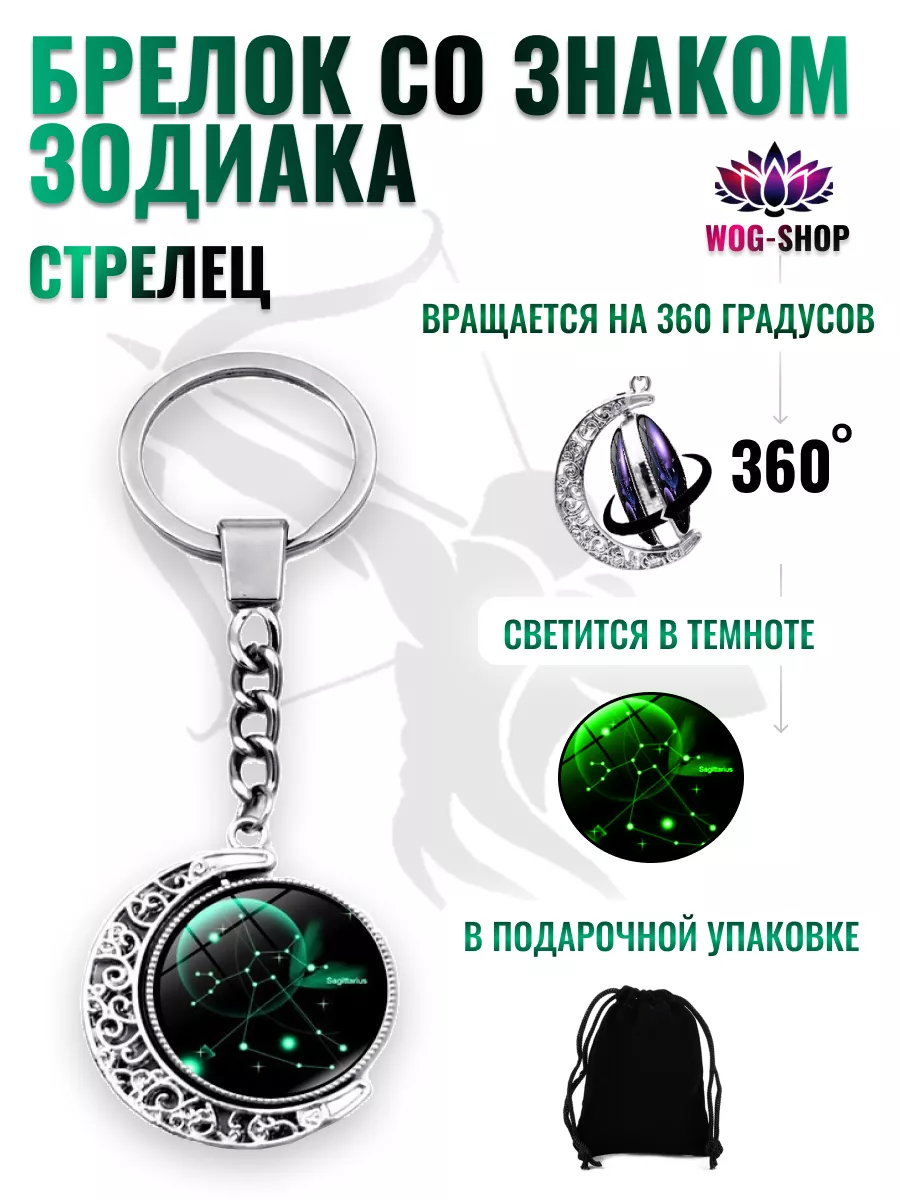 Брелок со знаком зодиака стрелец