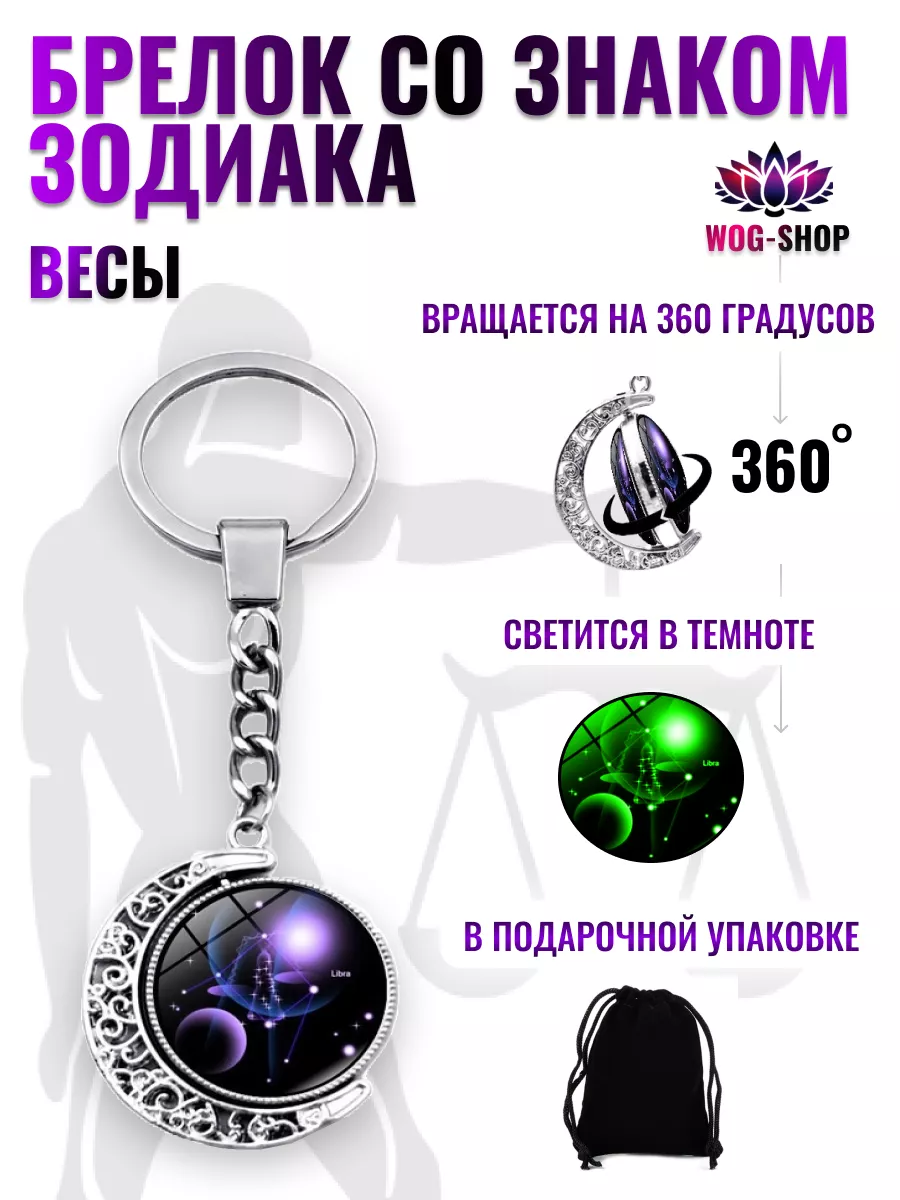 Брелок со знаком зодиака весы